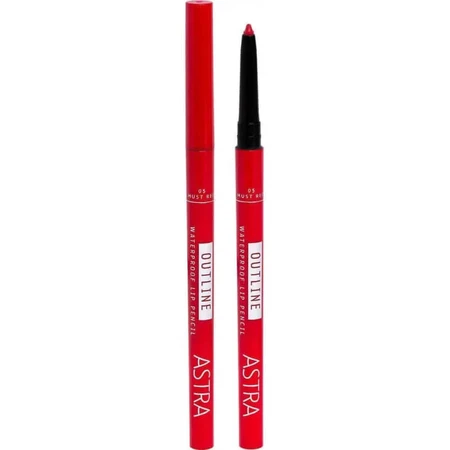 Astra Outline Waterproof Lip Pencil - Retractable Lip Pencil No. 06 Endless Cherry