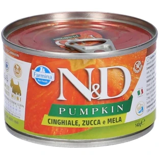 Farmina N&amp;d Pumpkin Adult Mini Wildschwein, Kürbis und Apfel – Alleinfuttermittel für ausgewachsene Hunde, 140 g