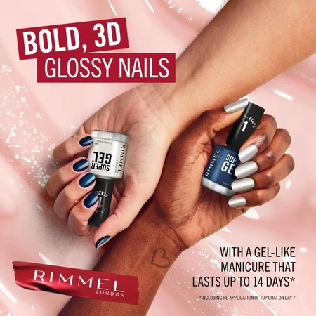 Rimmel Super Gel - Capa superior, color n.º 001