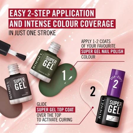 Rimmel Super Gel - Capa superior, color n.º 001