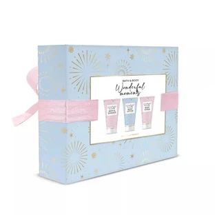 Treffina Wonderful Moments - Gel de ducha 50 ml + Loción corporal 50 ml + Exfoliante corporal 50 ml