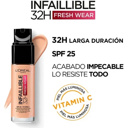L'Oréal Paris Infaillible 24h Fresh Wear - fond de ten lichid - nr. 200 sable doré