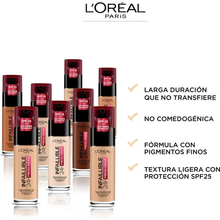 L'Oréal Paris Infaillible 24h Fresh Wear - fond de ten lichid - nr. 200 sable doré