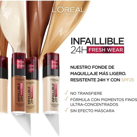 L'Oréal Paris Infaillible 24h Fresh Wear - fond de ten lichid - nr. 200 sable doré