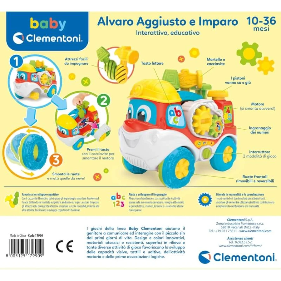 Clementoni Alvaro: Fix and Learn - Kids' Truck (10–36 months)