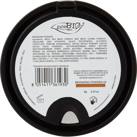 Purobio Resplendent - Bronceador compacto n.º 03 Beige Brown