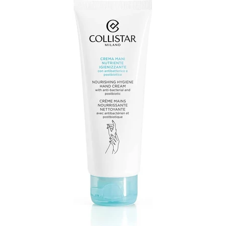 Crème nourrissante et assainissante pour les mains Collistar aux ingrédients antibactériens et postbiotiques, 75 ml