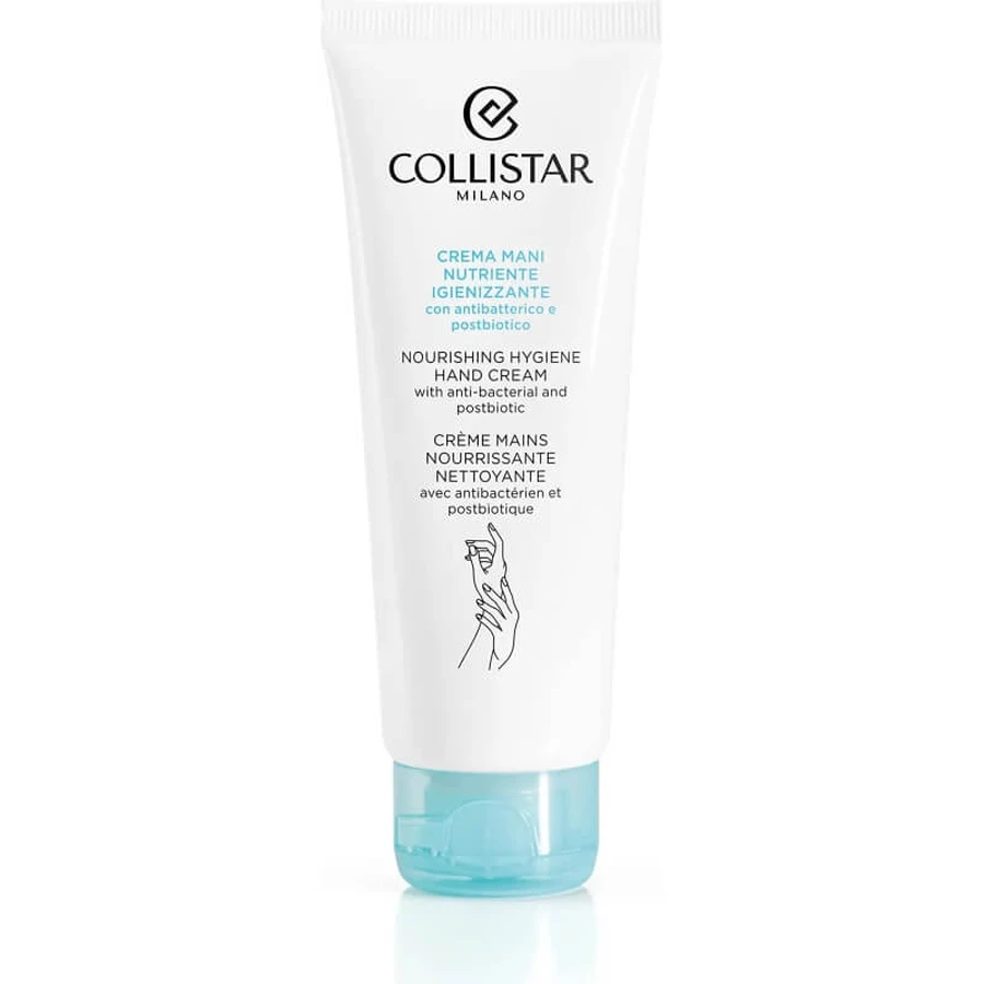 Crème nourrissante et assainissante pour les mains Collistar aux ingrédients antibactériens et postbiotiques, 75 ml
