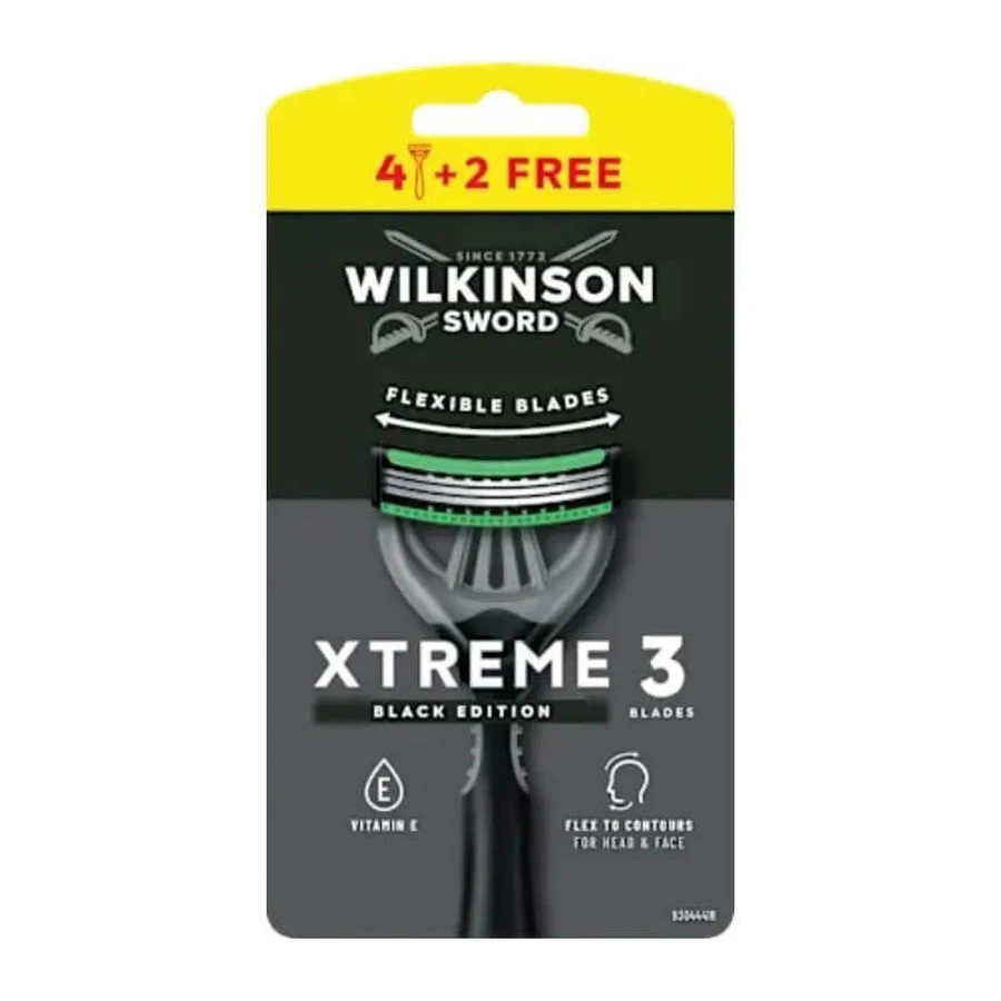 Wilkinson Sword Extreme 3 Black Edition - 6 wegwerpscheermesjes