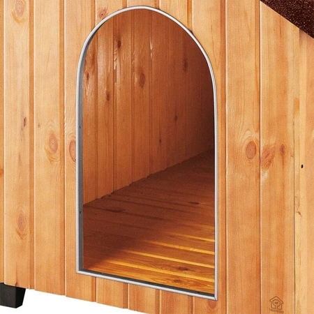 Ferplast Domus Maxi – Hundehütte aus Holz für den Außenbereich, 111,5 x 132 x 103,5 cm