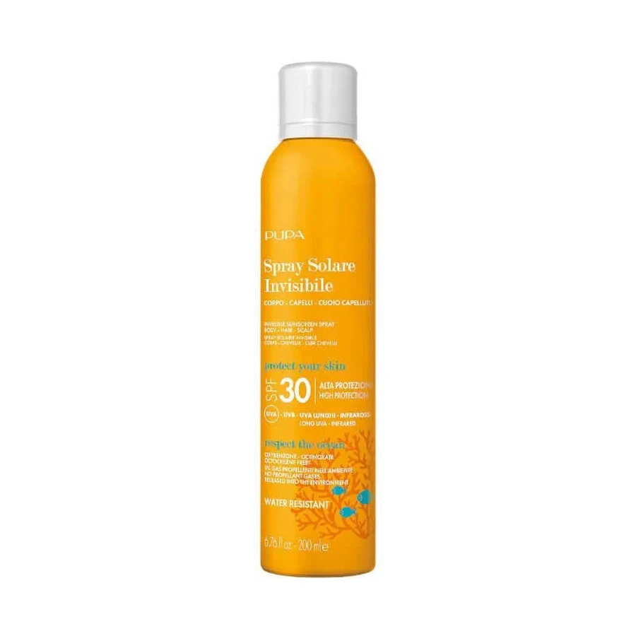 Pupa Krem przeciwsłoneczny SPF 30 – niewidoczny spray, wysoka ochrona, 200 ml: ceny i cechy
