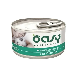 Oasy Wet Cat Caprice Rabbit - Pienso completo para gatos adultos, 85 g