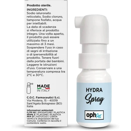 Ophpet Hydra hydraterende en balancerende oogspray voor honden en katten, 10 ml