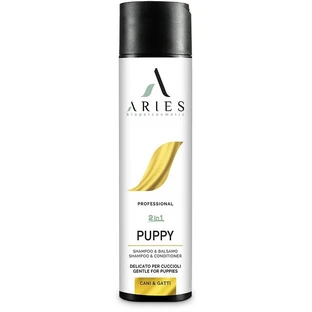 Aries Biopetcosmetic: champú y acondicionador suave para cachorros, perros, gatos y mascotas mayores, 250 ml