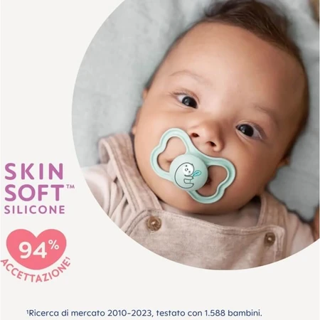 Mam Air 16 m+ - Set of 2 Silicone Pacifiers - Neutral