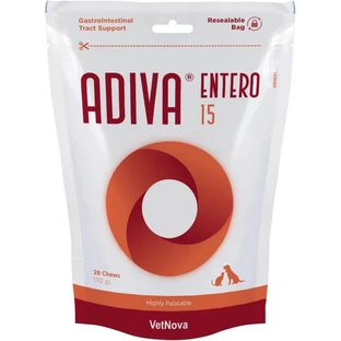 Vetnova Adiva Entero Large - aanvullend hondenvoer voor honden met spijsverteringsproblemen, 40 kauwsnacks