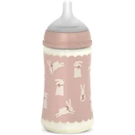 Suavinex Wonderland – Babyflasche „Slow-Flow Pink Rabbit“, 270 ml
