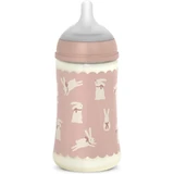 Suavinex Wonderland - Slow-Flow Pink Rabbit Baby Bottle, 270 ml