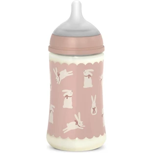 Suavinex Wonderland – Babyflasche „Slow-Flow Pink Rabbit“, 270 ml