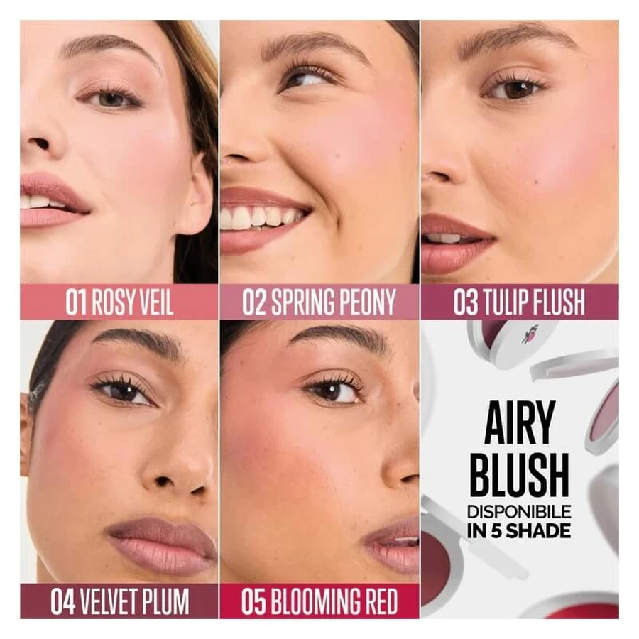 Veralab Airy Blush - Smoothing Creamy Compact Powder Blush No. 03 Tulip Flush