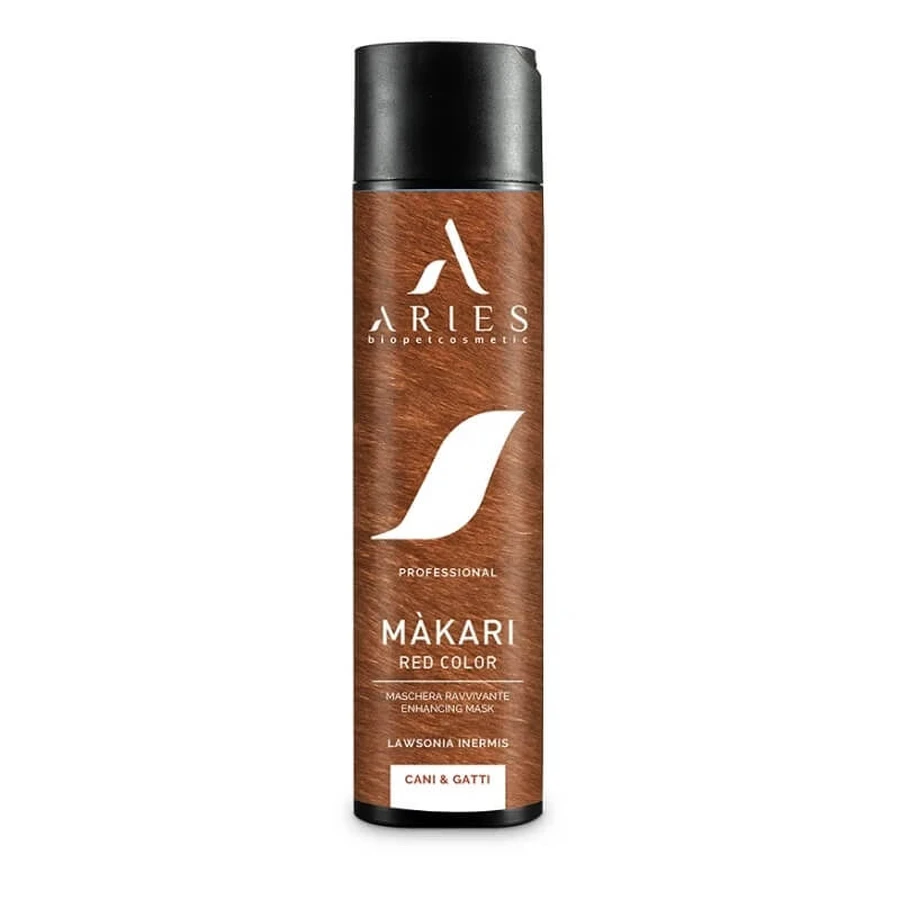 Aries biopetcosmetic Makari Color Mask – Revitalisierende Pflege für Hunde und Katzen mit rotem Fell, 250 ml