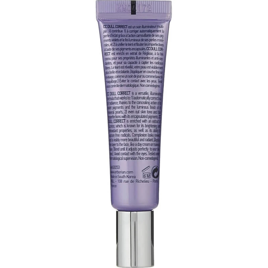 Erborian CC Dull Correct SPF 25 - Crema coreana iluminadora y correctora, 15 ml
