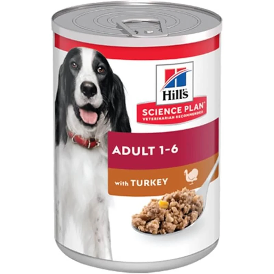 Hill's Science Plan Adult 1-6 Turkey Pâté - Complete Wet Food for Adult Dogs, 370 g