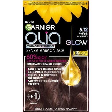 Garnier Olia - Hair Dye No. 5.12, Iridescent Cool Brown