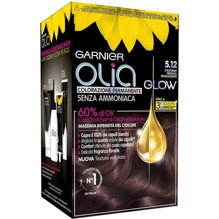 Garnier Olia - Hair Dye No. 5.12, Iridescent Cool Brown