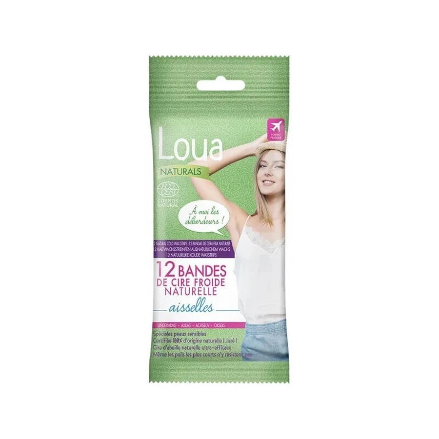 Loua Naturals Achseln – 12 Haarentfernungsstreifen für die Achseln