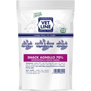 Vet Line 70% Lamb Snack - Cold-Pressed Dog Snack, 80 g