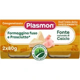 Plasmon Streichkäse und gekochter Schinken ab 6 Monaten – Babynahrung, 2 Gläser à 80 g