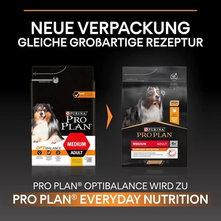Purina Pro Plan Everyday Nutrition Medium Adult 1+ Chicken - Complete Dog Food, 3 kg