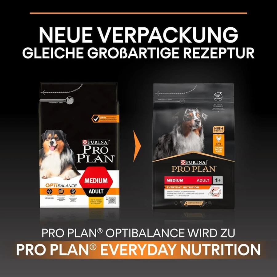 Purina Pro Plan Everyday Nutrition Medium Adult 1+ Chicken - Complete Dog Food, 3 kg