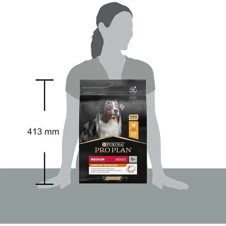 Purina Pro Plan Everyday Nutrition Medium Adult 1+ Chicken - Complete Dog Food, 3 kg