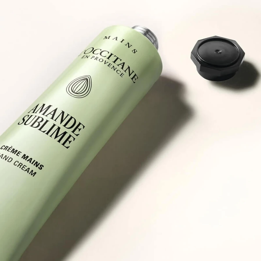 Crema de manos Amande Sublime de L'Occitane - Crema de manos nutritiva, 75 ml