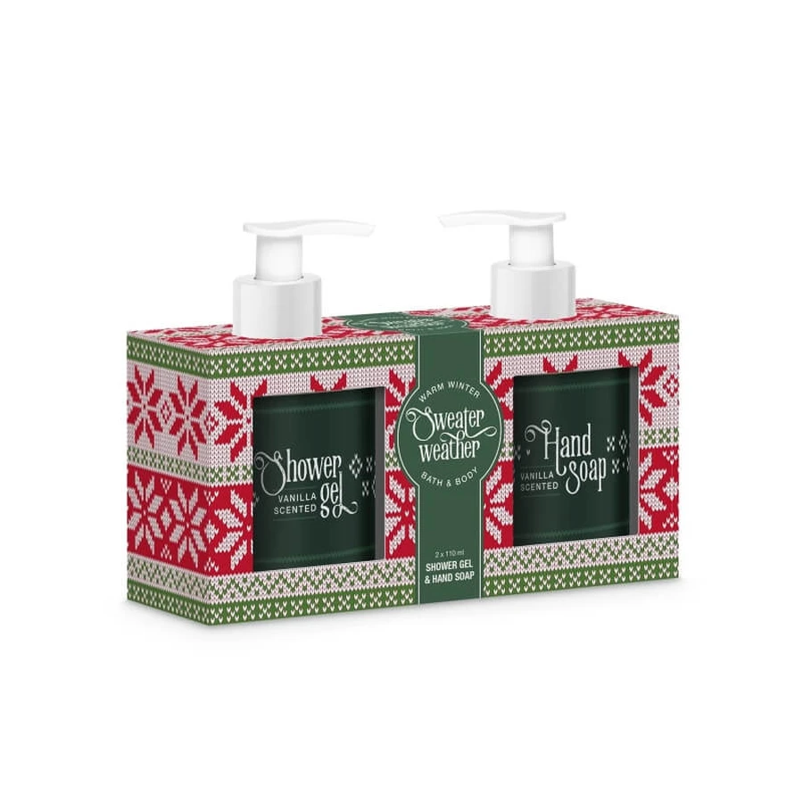 Treffina "Sweater &amp; Weather" cadeauset - Bad- en douchegel 120 ml + Handzeep 120 ml