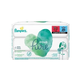 Pampers Aqua Pure Feuchttücher, 3 Stück, 144 Stück