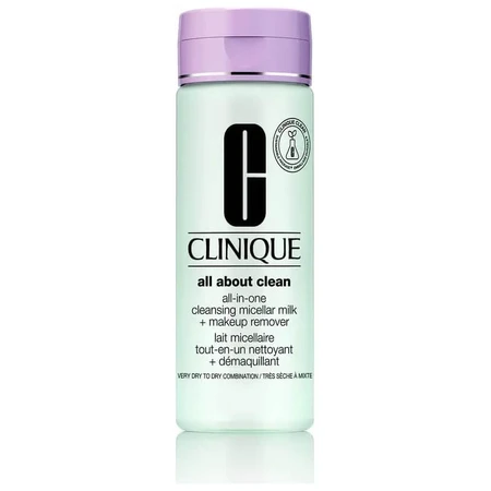 Clinique All About Clean voor de zeer droge tot droge gemengde huid - Micellaire reinigingsmelk met make-upremover, 200 ml