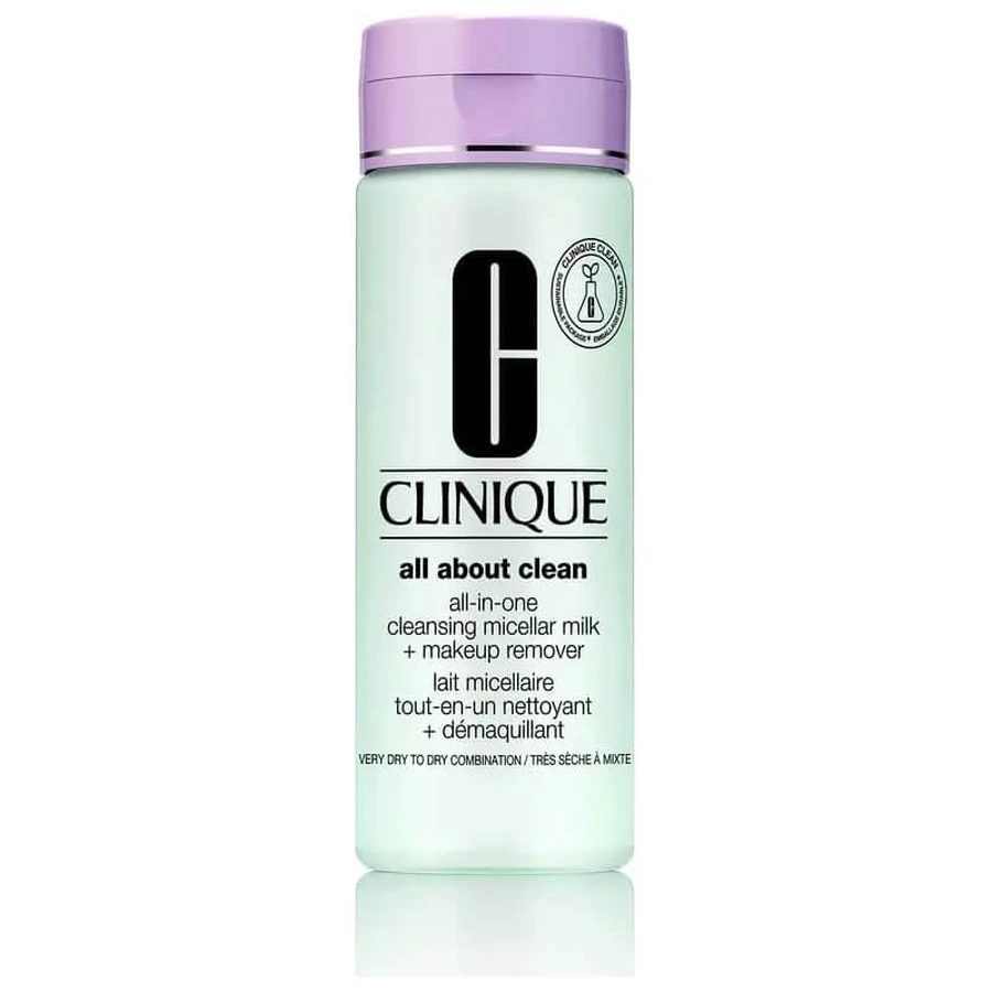 Clinique All About Clean voor de zeer droge tot droge gemengde huid - Micellaire reinigingsmelk met make-upremover, 200 ml