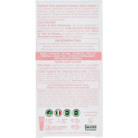 Equilibra Hyaluronic Rose - Lifting Eye Cream 15 ml
