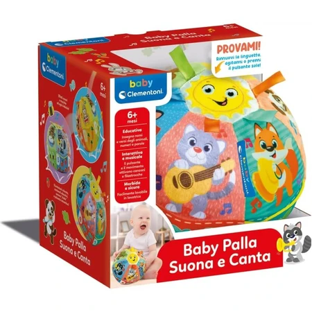 Clementoni Baby: Ball, der Musik spielt und singt – Lernspielzeug für Kinder ab 6 Monaten
