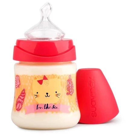 Suavinex-babyfles – anatomische speen, roze zeemeermin, 270 ml