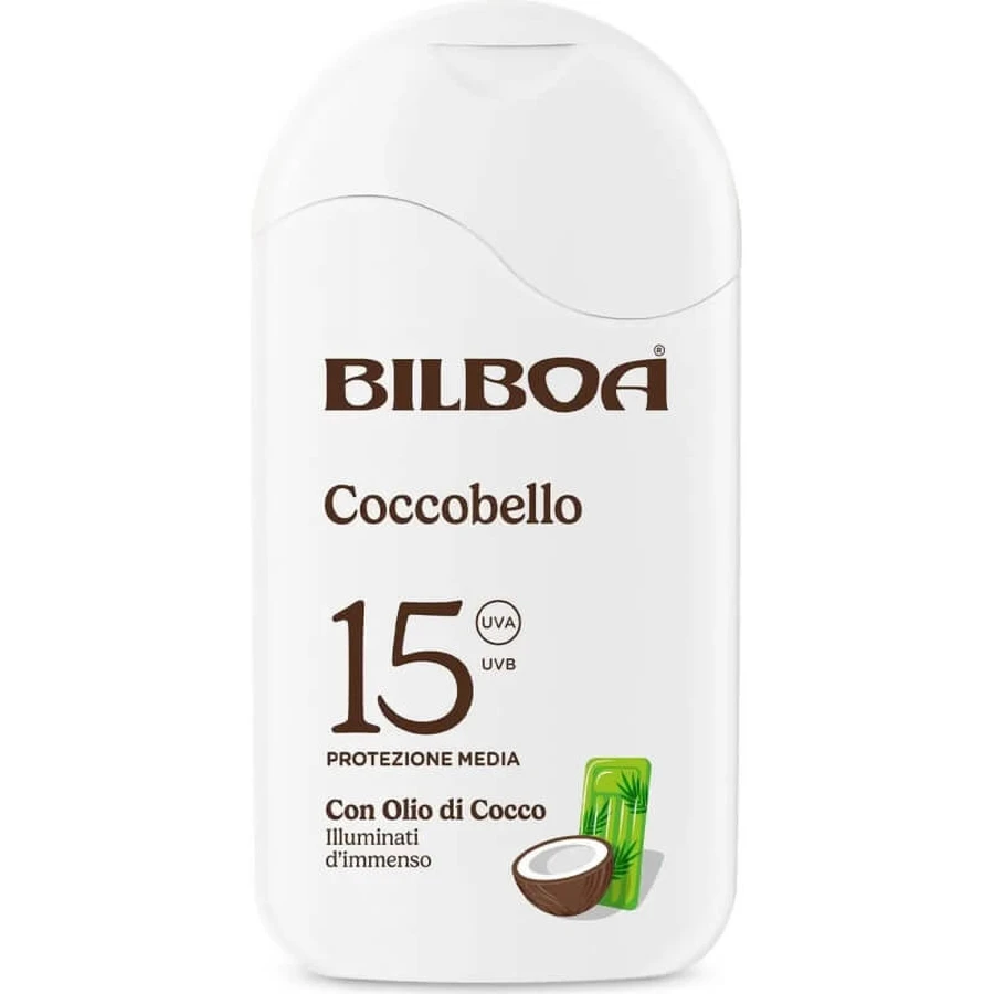 Crema solar Bilboa SPF 15 Coccobello Milk, protección media, 200 ml