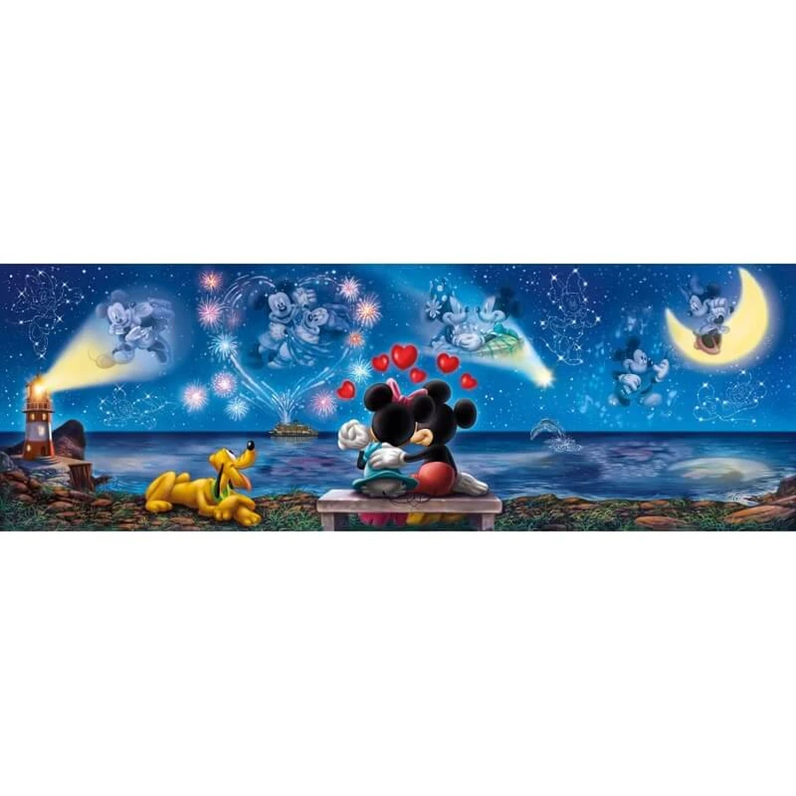Clementoni Panorama Collection 39449 Mickey &amp; Minnie - puzzel van 1.000 stukjes