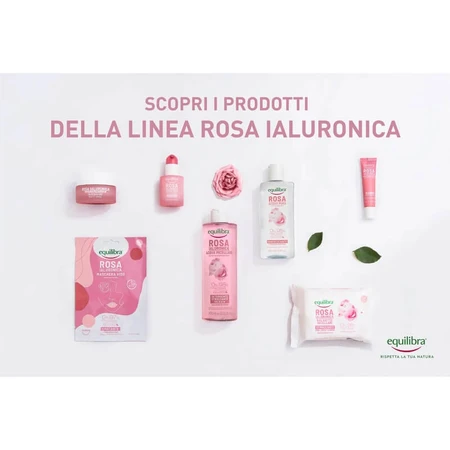 Equilibra Hyaluronic Rose - 25 toallitas desmaquillantes micelares