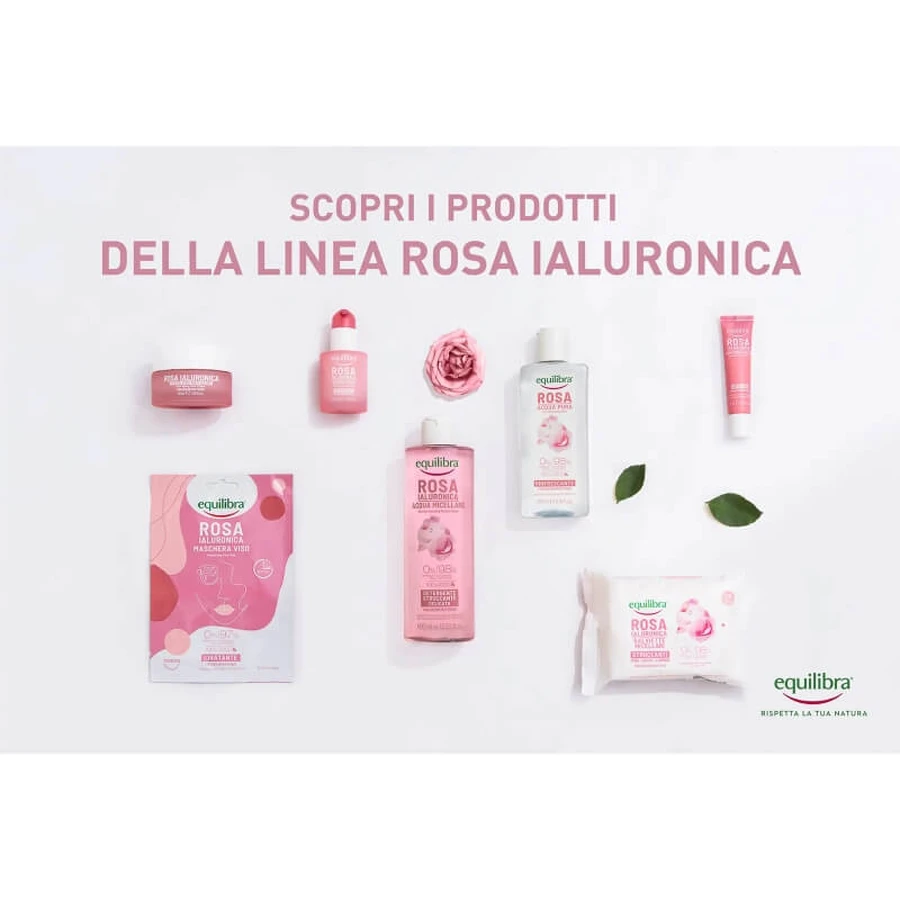 Equilibra Hyaluronic Rose - 25 toallitas desmaquillantes micelares