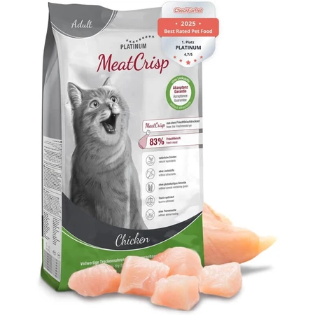 Platinum Meatcrisp Chicken - Complete Dry Food for Adult Cats, 1.5 kg
