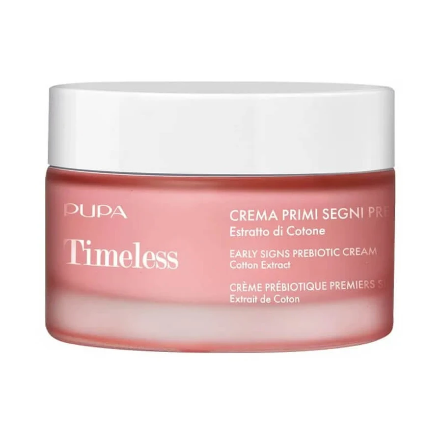Pupa Timeless - Crema prebiótica para los primeros signos de envejecimiento, 50 ml
