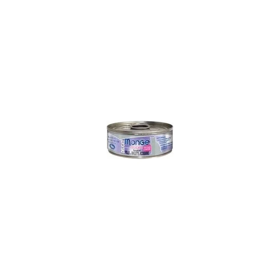 Monge Delicate natvoer voor katten met kip, omelet en ansjovis, 80 g